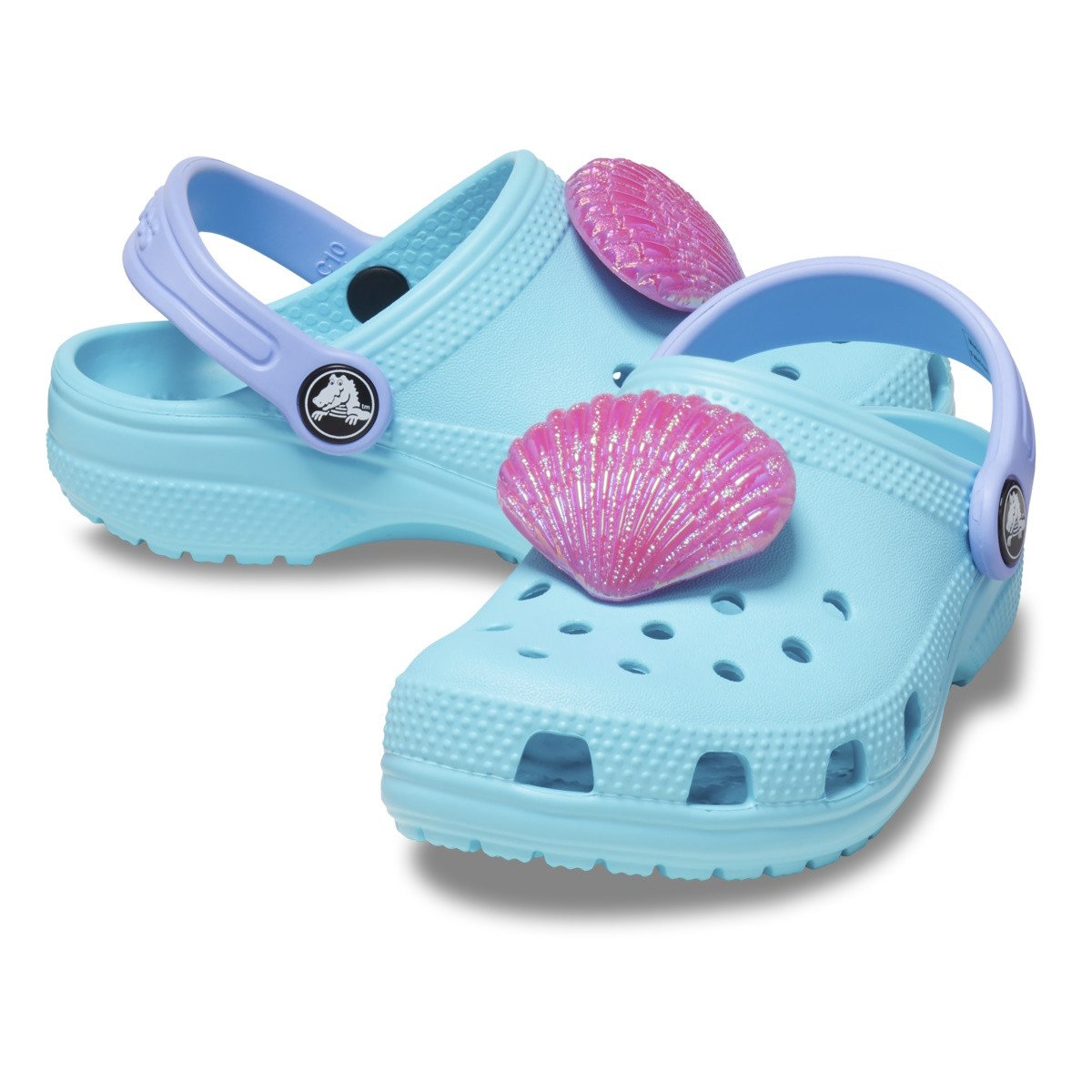 Saboti Crocs Toddler Classic I AM Mermaid Clog Albastru - Multi - 3 | YEO