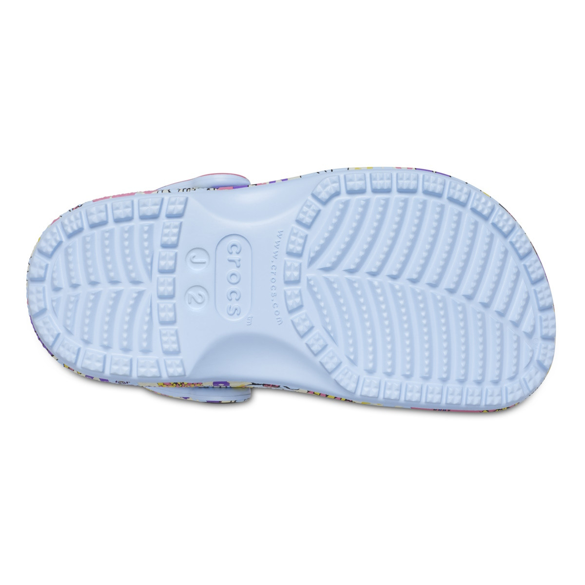 Saboti Crocs Classic Retro Floral Clog Kids Albastru - Blue Calcite/Multi