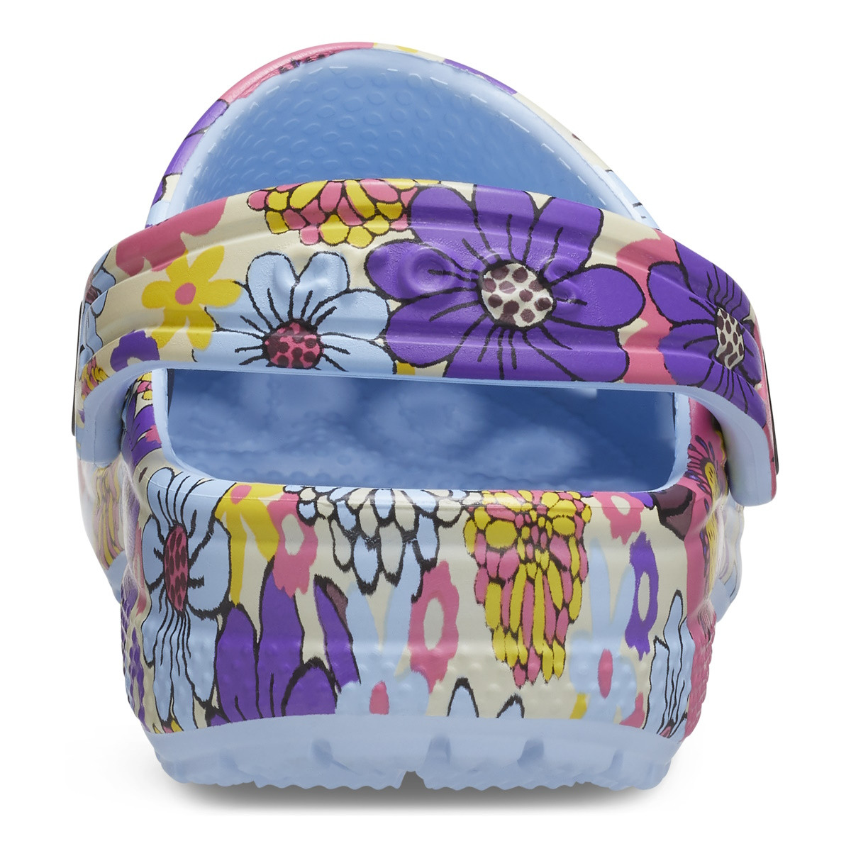 Saboti Crocs Classic Retro Floral Clog Kids Albastru - Blue Calcite/Multi - 5 | YEO
