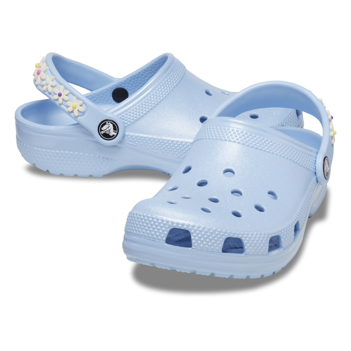Saboti Crocs Classic Daisy Chain Clog Kids Albastru - Blue Calcite - 3 | YEO