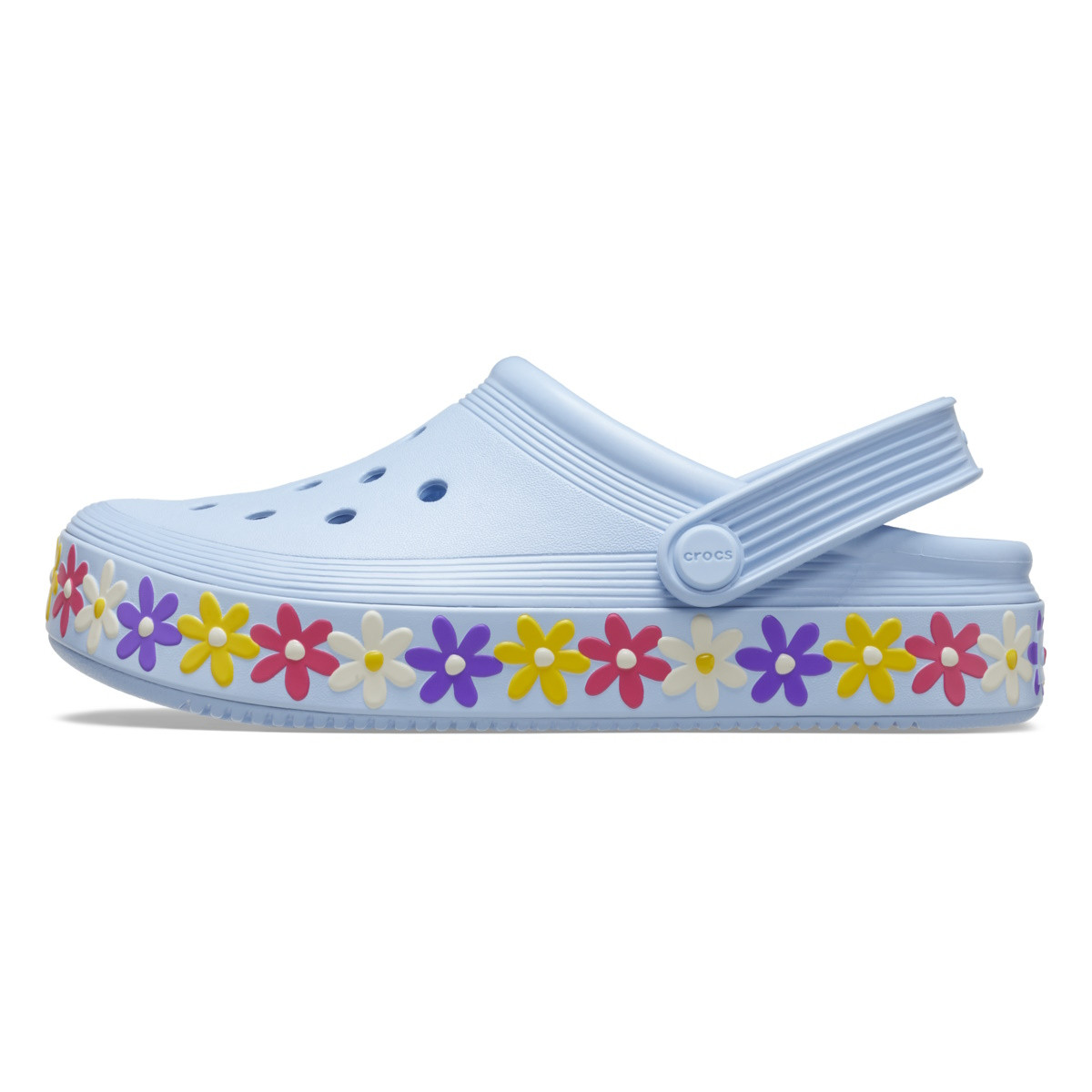 Saboti Crocs Toddler Off Court Daisy Clog Albastru - Blue Calcite - 2 | YEO