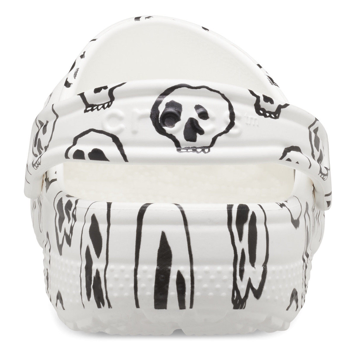 Saboti Crocs Classic Skull Print Clog Kids Alb - White/Black - 5 | YEO