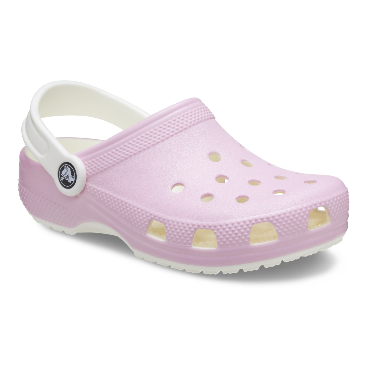 Saboti Crocs Classic Glow in the Dark Clog Kids Roz - Flamingo - 1 | YEO