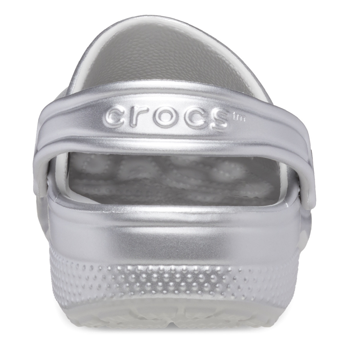 Saboti Crocs Classic Metallic Clog Kids Gri - Metallic Silver - 5 | YEO