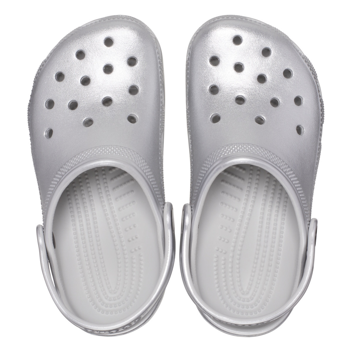 Saboti Crocs Classic Toddler Metallic Clog Gri - Metallic Silver - 4 | YEO