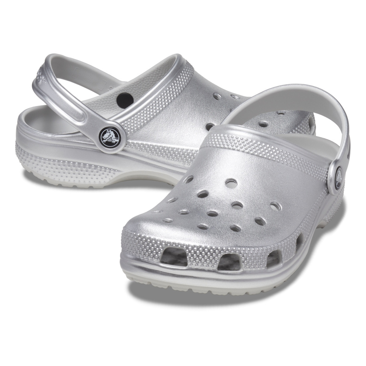 Saboti Crocs Classic Toddler Metallic Clog Gri - Metallic Silver - 3 | YEO