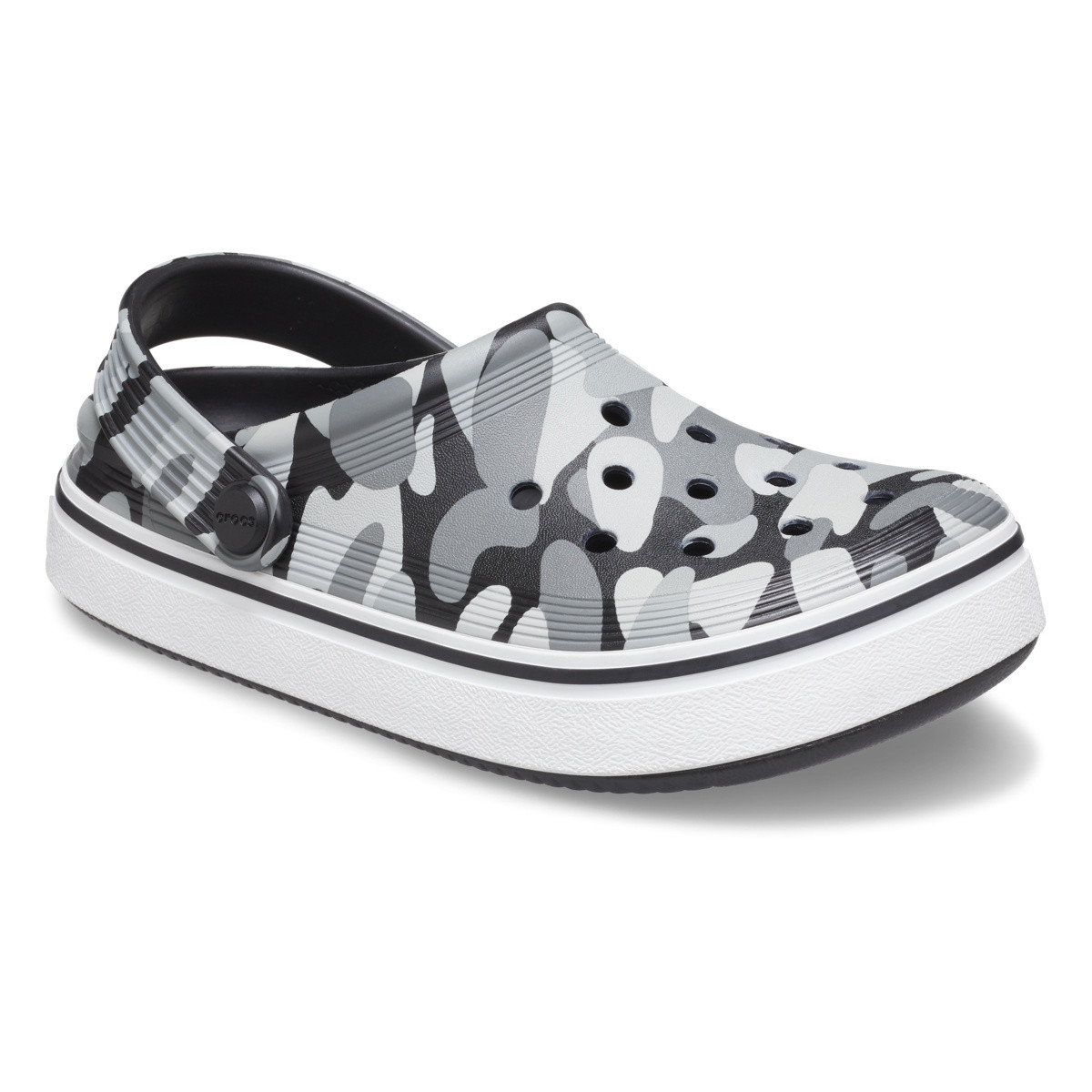 Saboti Crocs Off Court Camo Redux Clog Kids Negru - Black/White - 1 | YEO