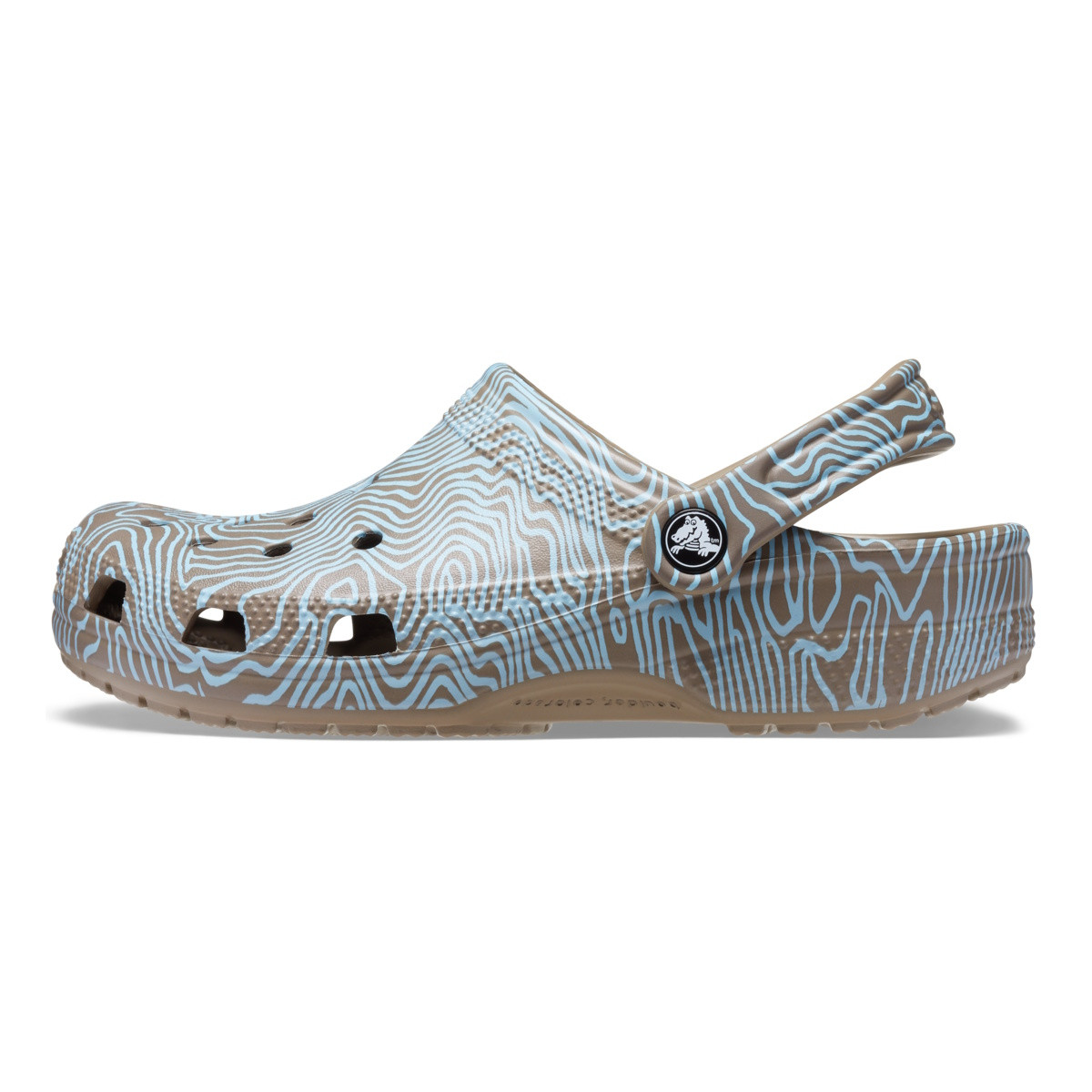 Saboti Crocs Classic Topographic Clog Maro - Khaki/Multi - 1 | YEO