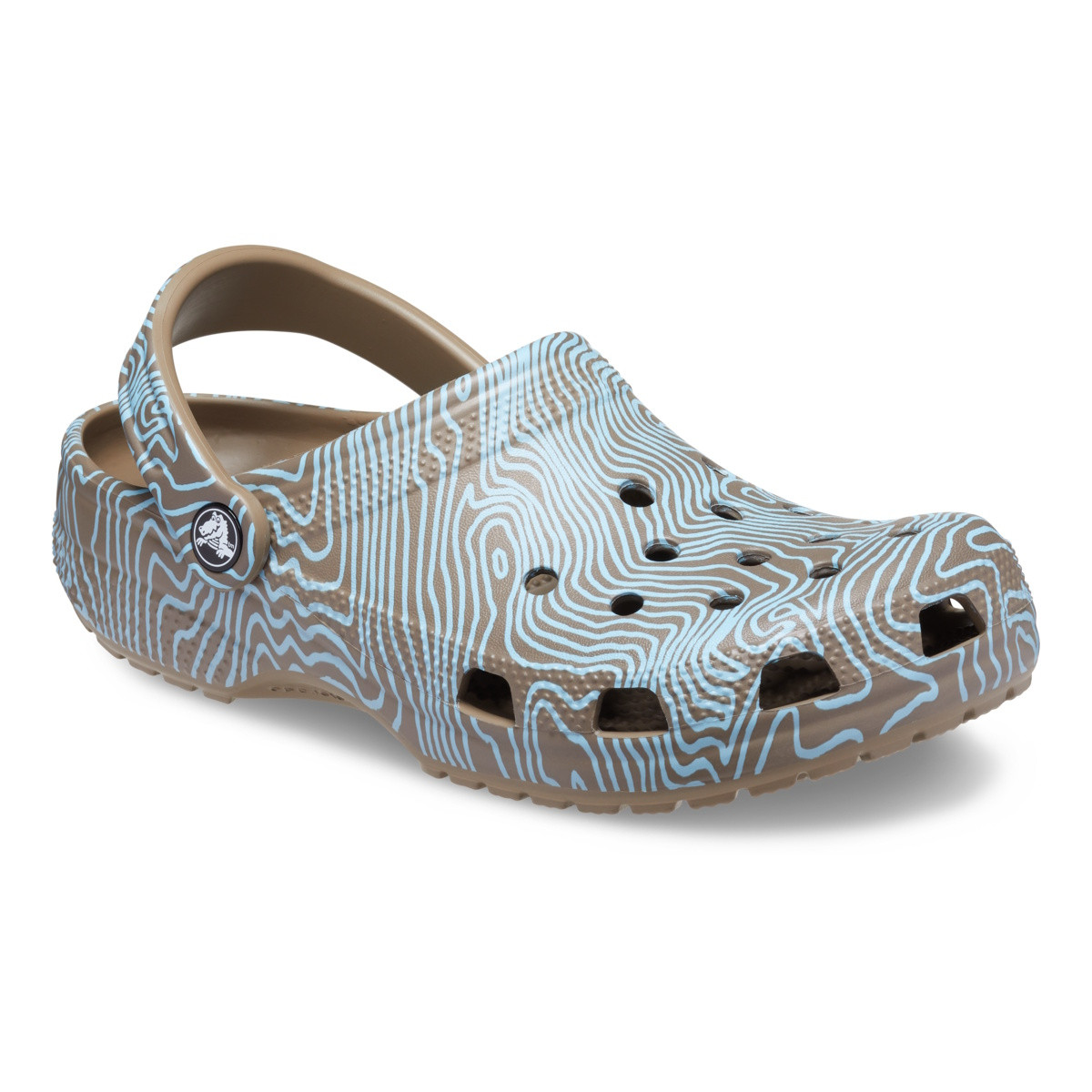 Saboti Crocs Classic Topographic Clog Maro - Khaki/Multi - 2 | YEO