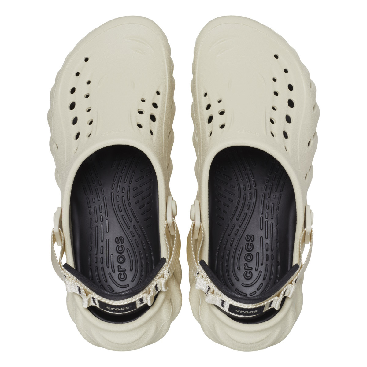 Saboti Crocs Echo Clog Bej - Bone/Black - 4 | YEO