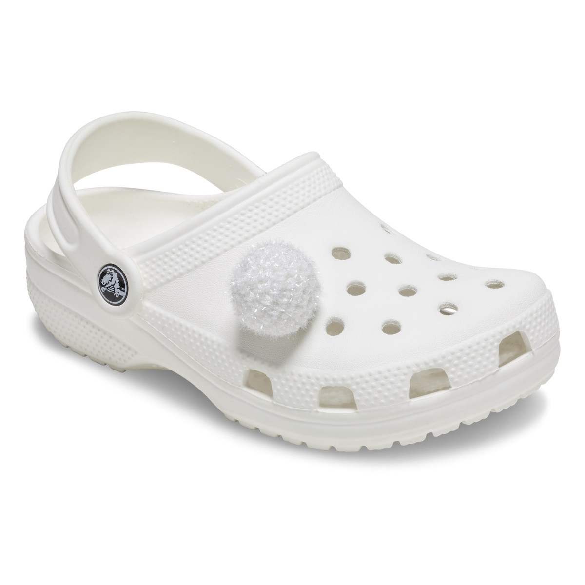 Jibbitz Crocs White Metallic Puff Ball - 1 | YEO