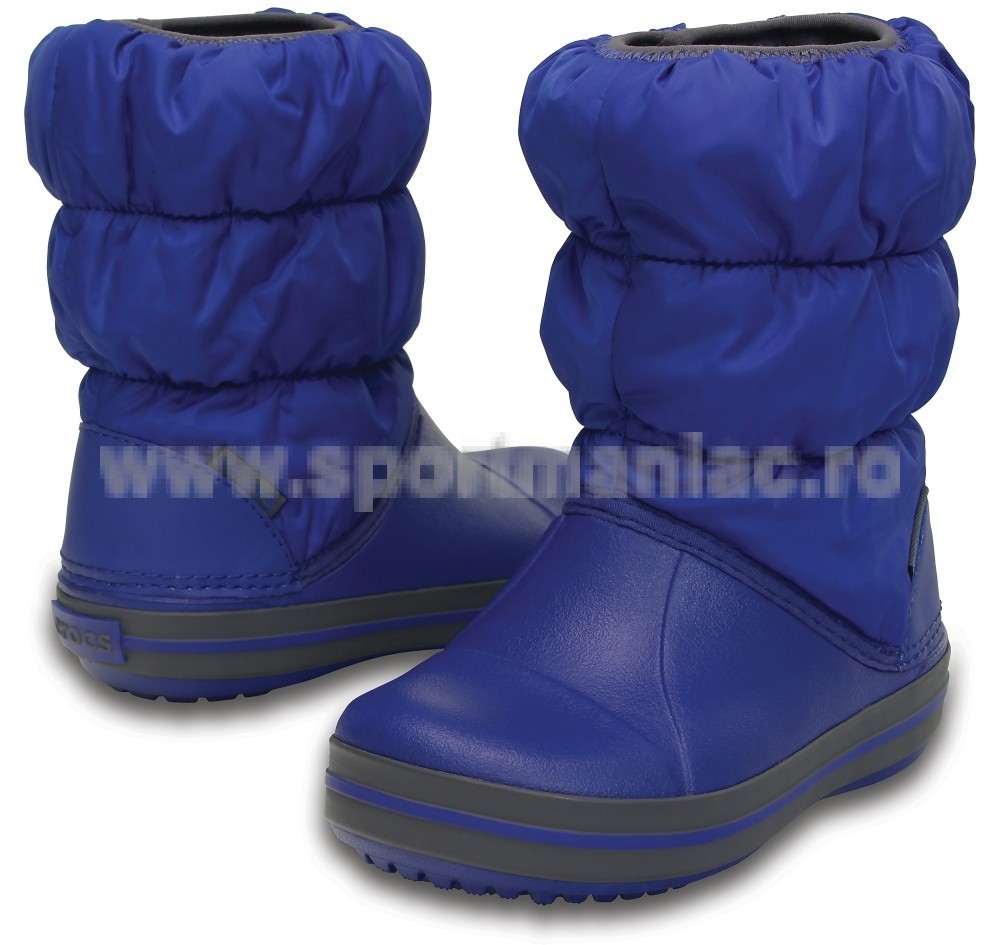 Cizme Crocs Winter Puff Boot Kids Albastru - Cerulean Blue - 1 | YEO
