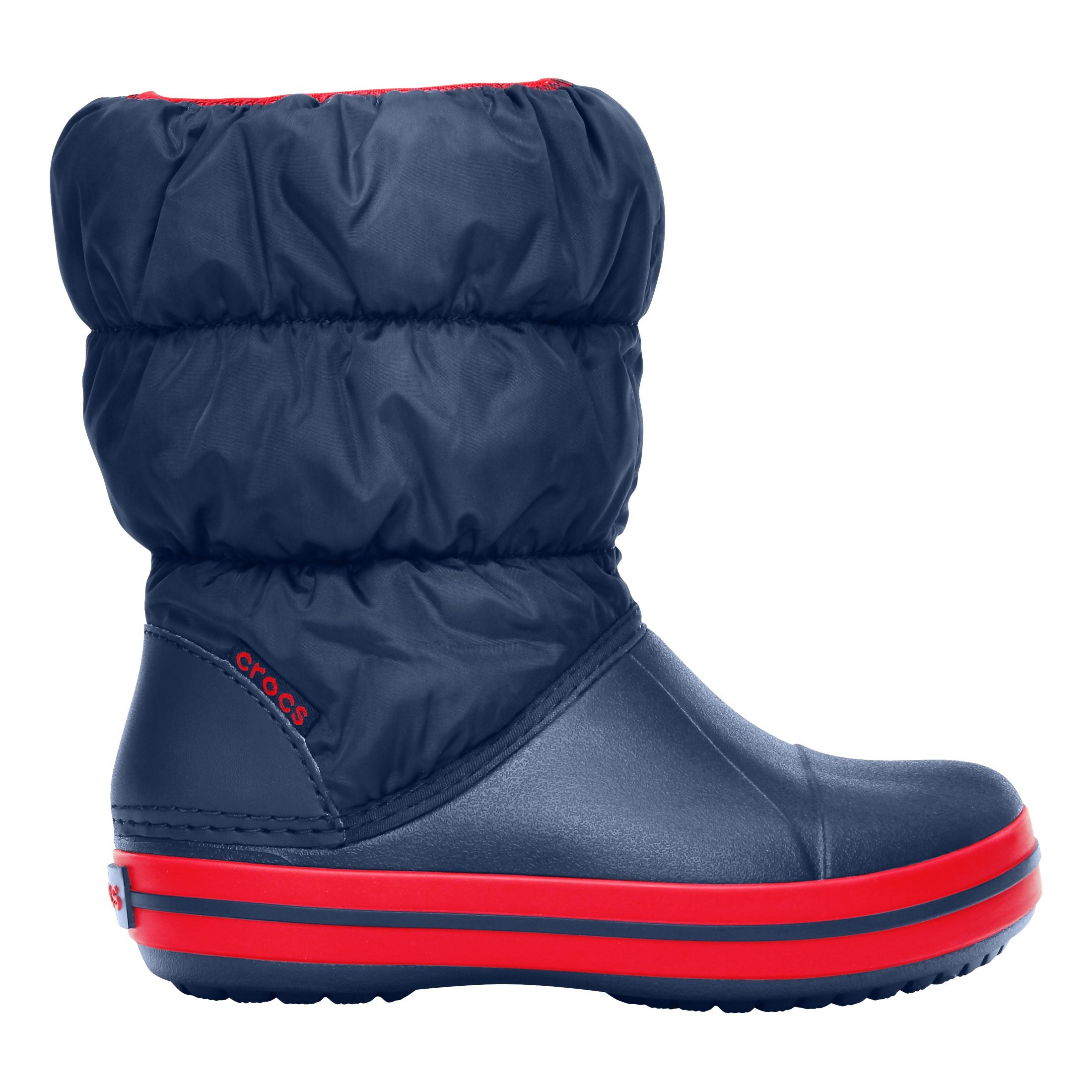 Cizme Crocs Winter Puff Boot Kids Bleumarin – Navy/Red Bleumarin imagine 2022