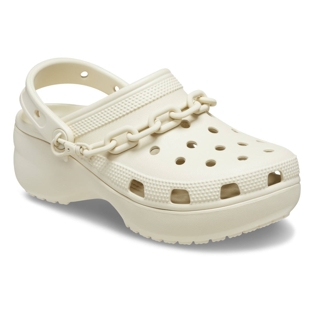 Saboți Crocs Classic Platform Chain Clog Bej - Bone - 2 | YEO