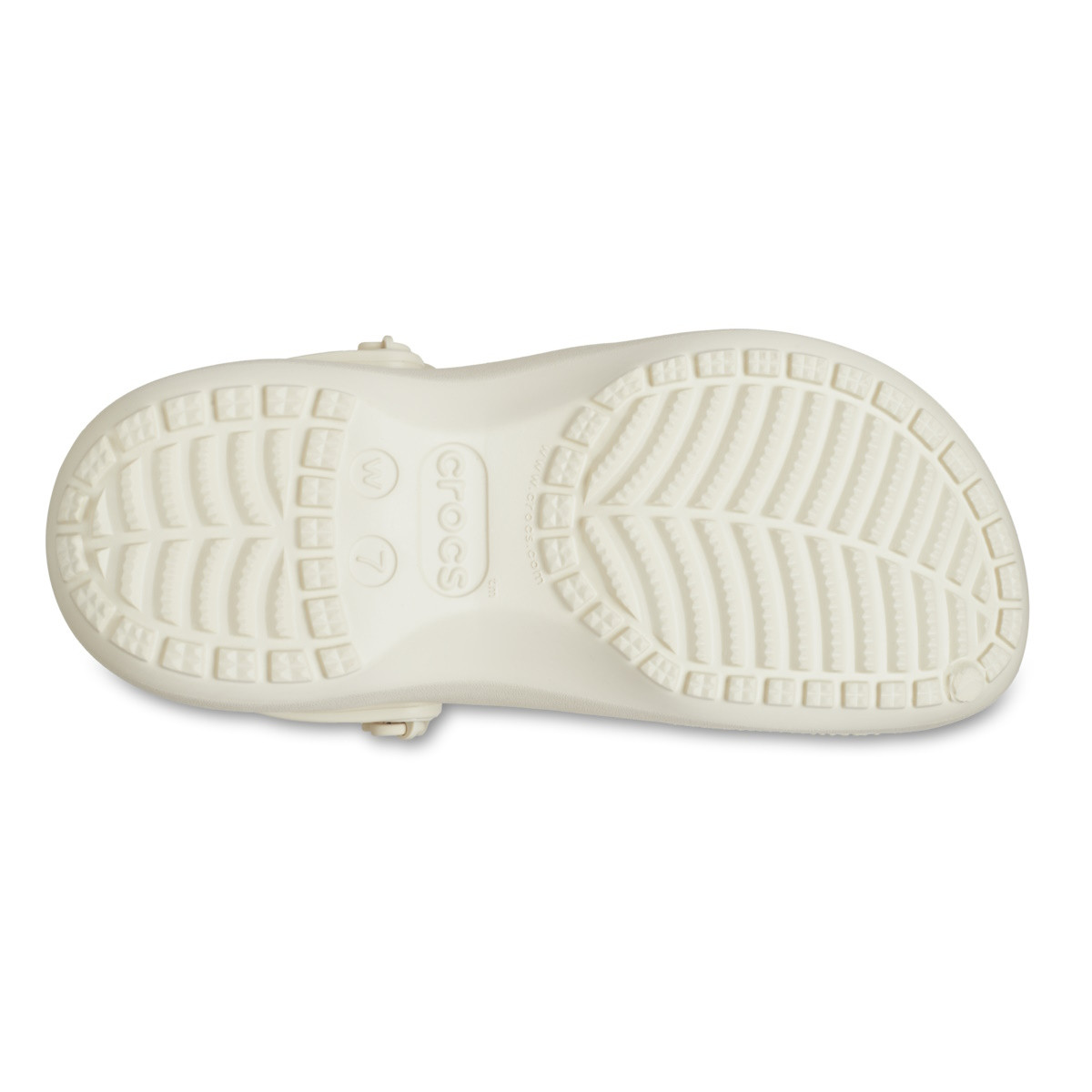 Saboți Crocs Classic Platform Chain Clog Bej - Bone