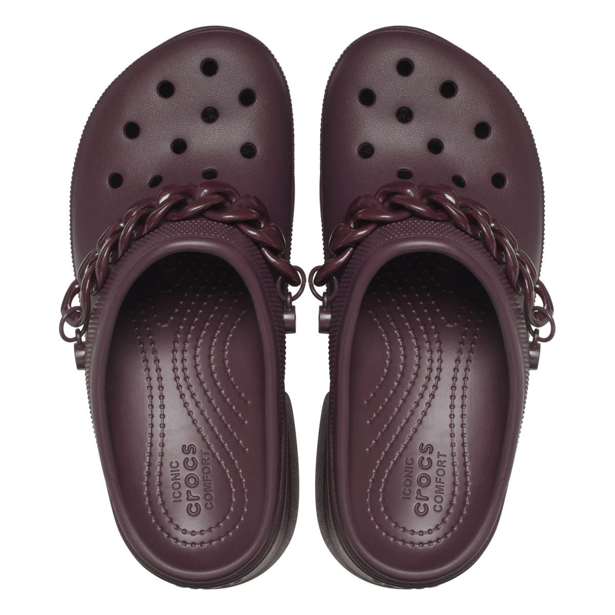 Saboți Crocs Classic Siren Chain Clog Bordo - Dark Cherry - 4 | YEO