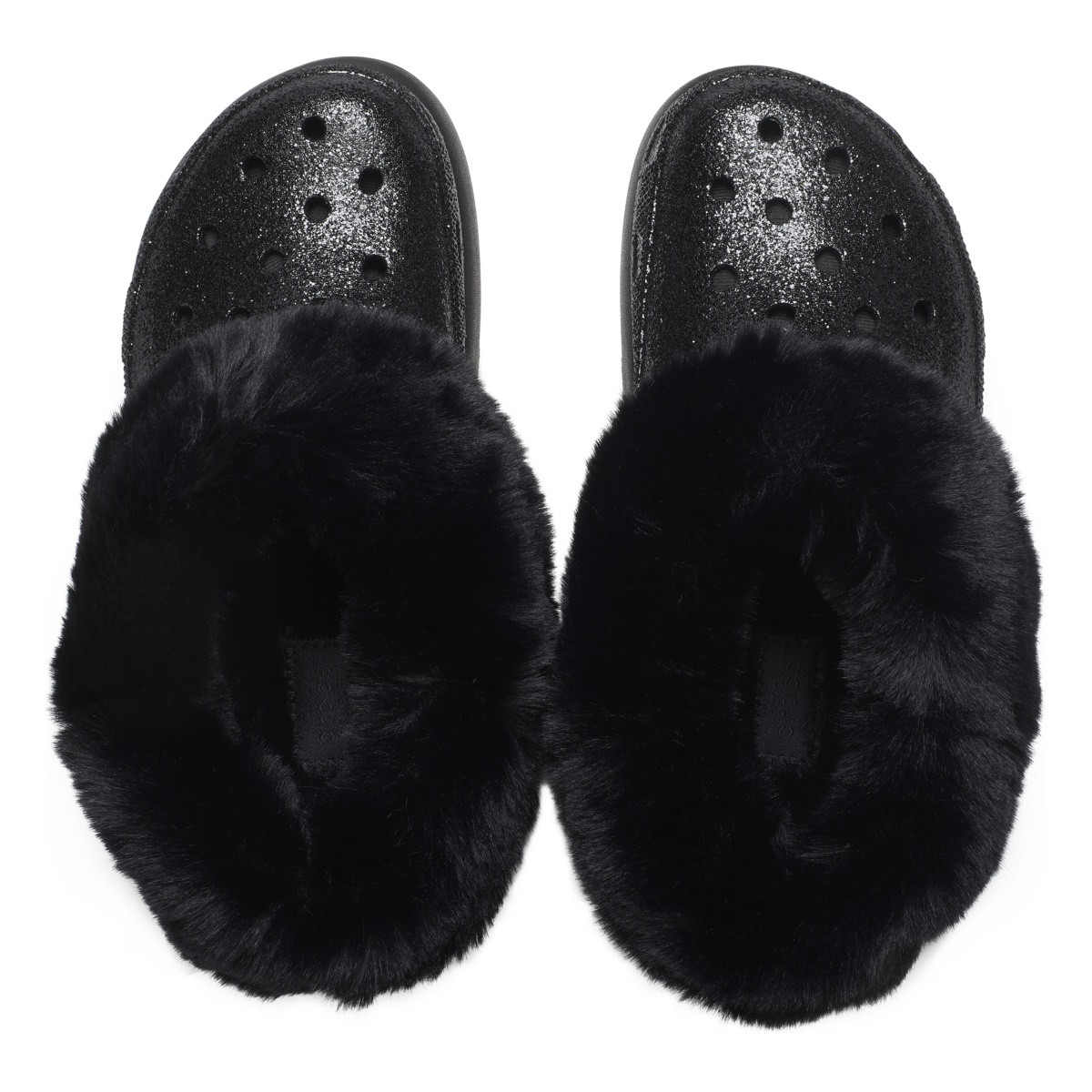 Pantofi Crocs Classic Furever Crush Glitter Shoe Negru - Black - 3 | YEO