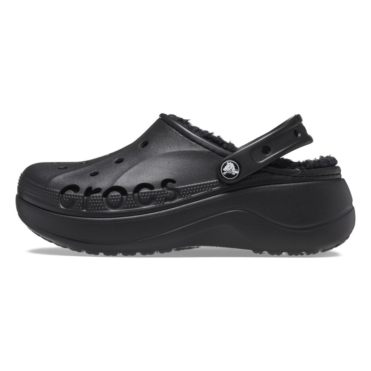 Saboti Crocs Baya Platform Lined Clog Negru - Black - 1 | YEO