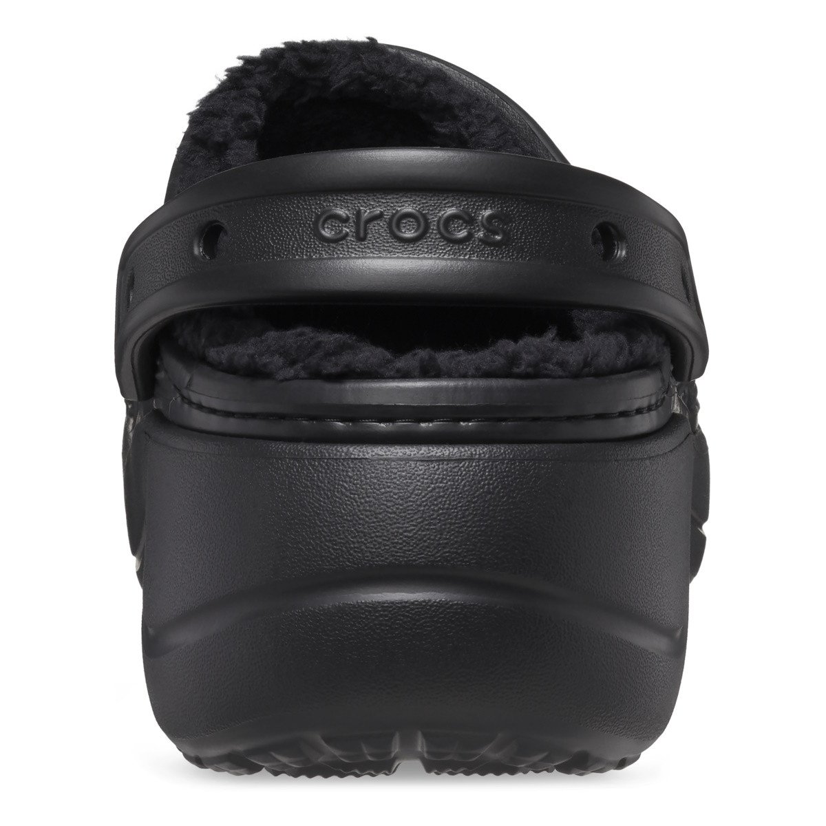 Saboti Crocs Baya Platform Lined Clog Negru - Black - 5 | YEO