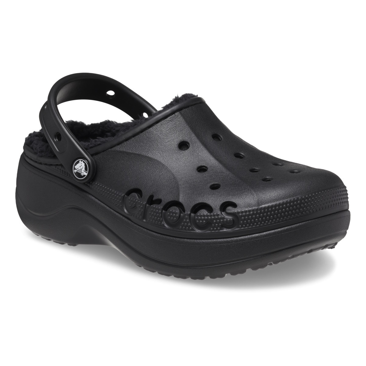 Saboti Crocs Baya Platform Lined Clog Negru - Black - 2 | YEO