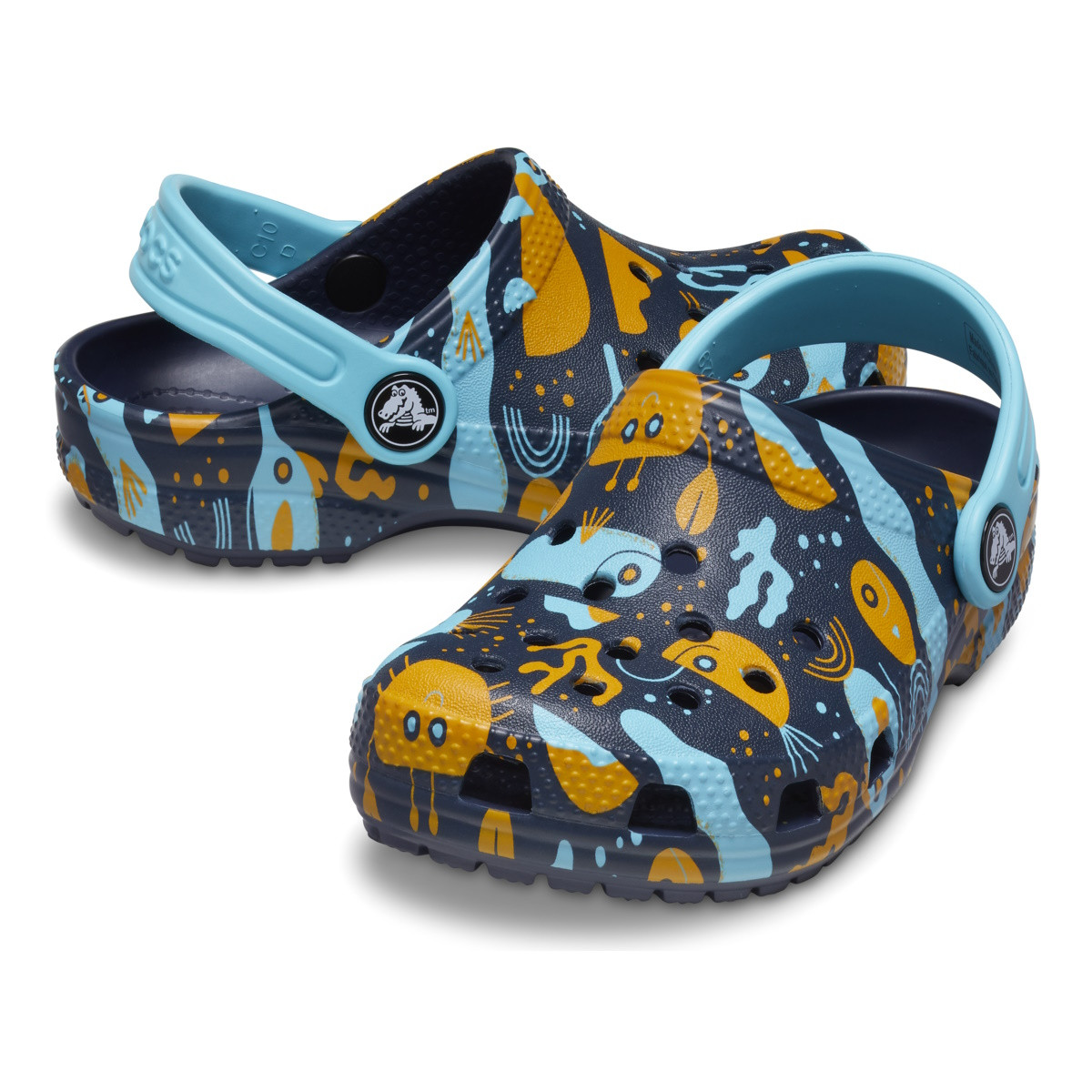 Saboti Toddler Classic Island Escape Clog Albastru - Navy/Multi - 3 | YEO