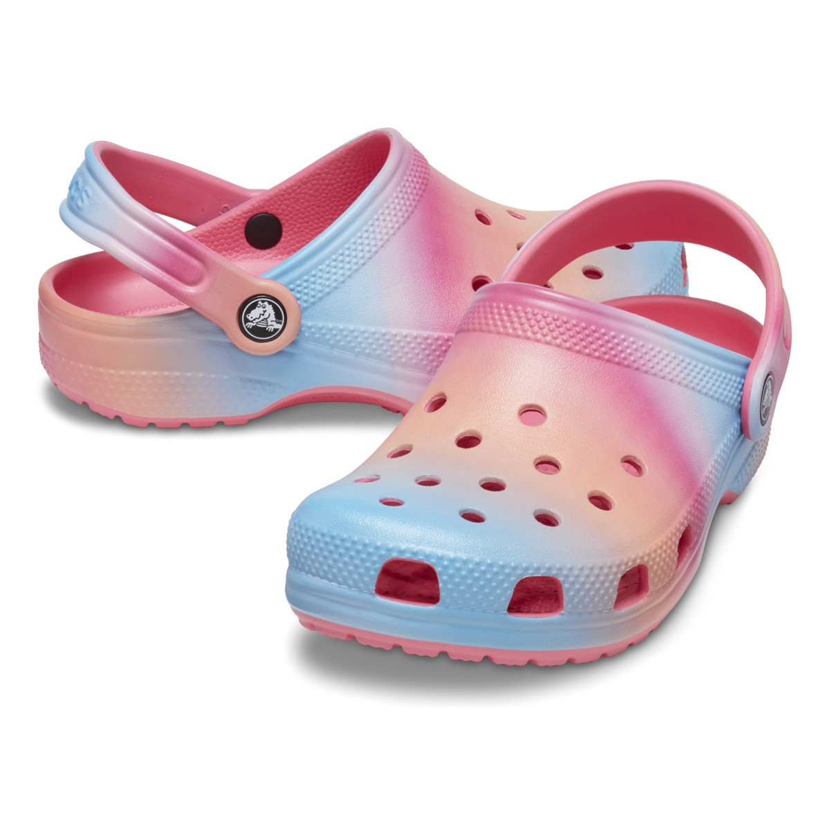 Saboti Toddler Classic Color Dip Clog Multicolor - Hyper Pink/Multi - 3 | YEO
