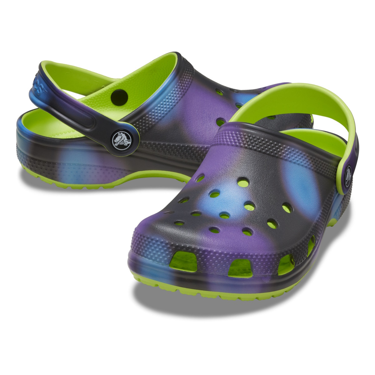 Saboti Crocs Classic Meta Bubbles Clog Kids Multicolor - Limeade/Multi - 3 | YEO