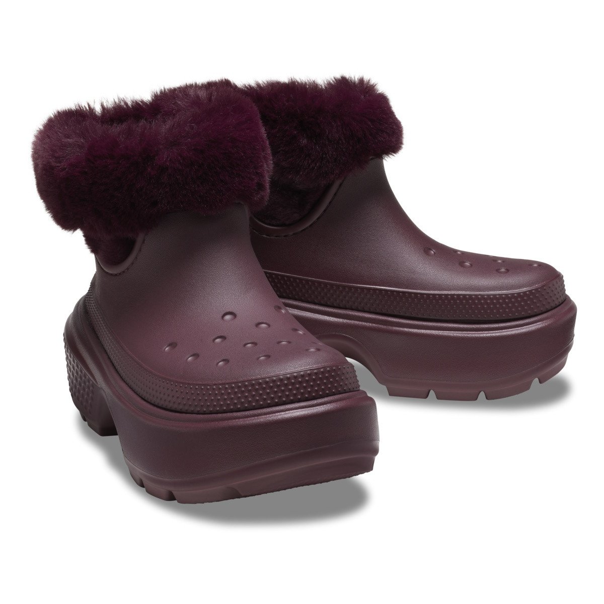 Cizme Crocs Stomp Lined Boot Bordo - Dark Cherry - 2 | YEO