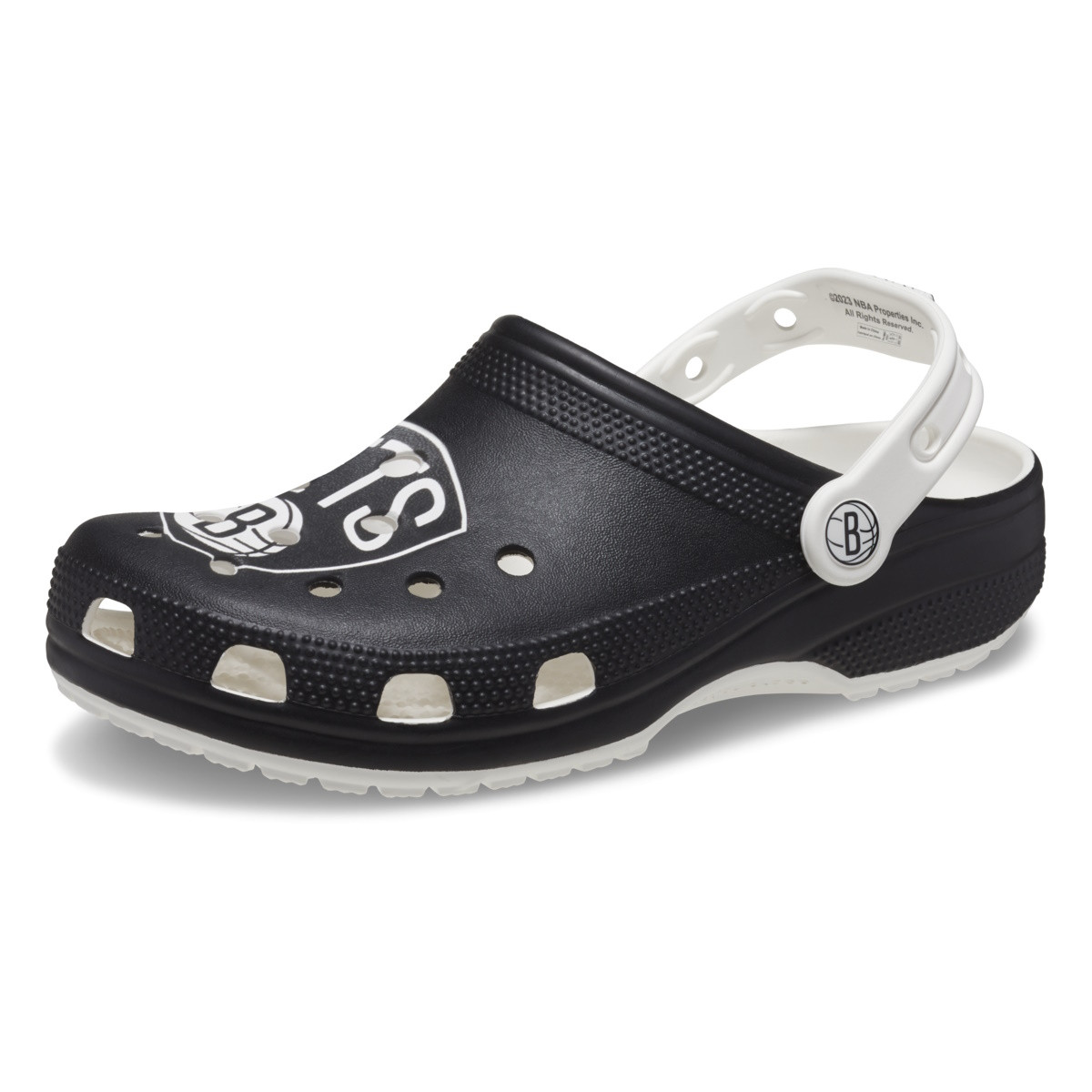 Saboti Crocs NBA Brooklyn Nets Clog Alb - White/Black - 3 | YEO