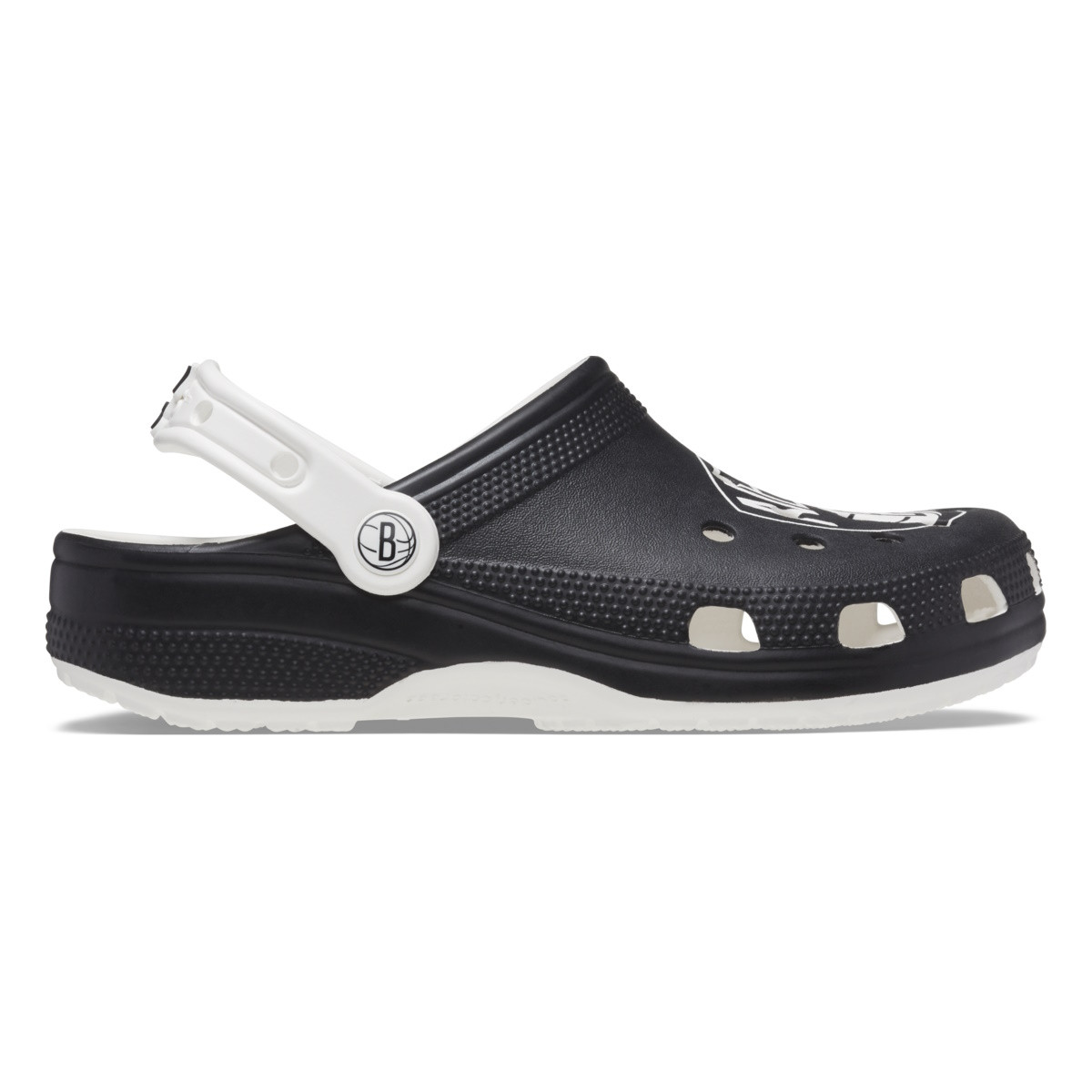 Saboti Crocs NBA Brooklyn Nets Clog Alb - White/Black - 2 | YEO