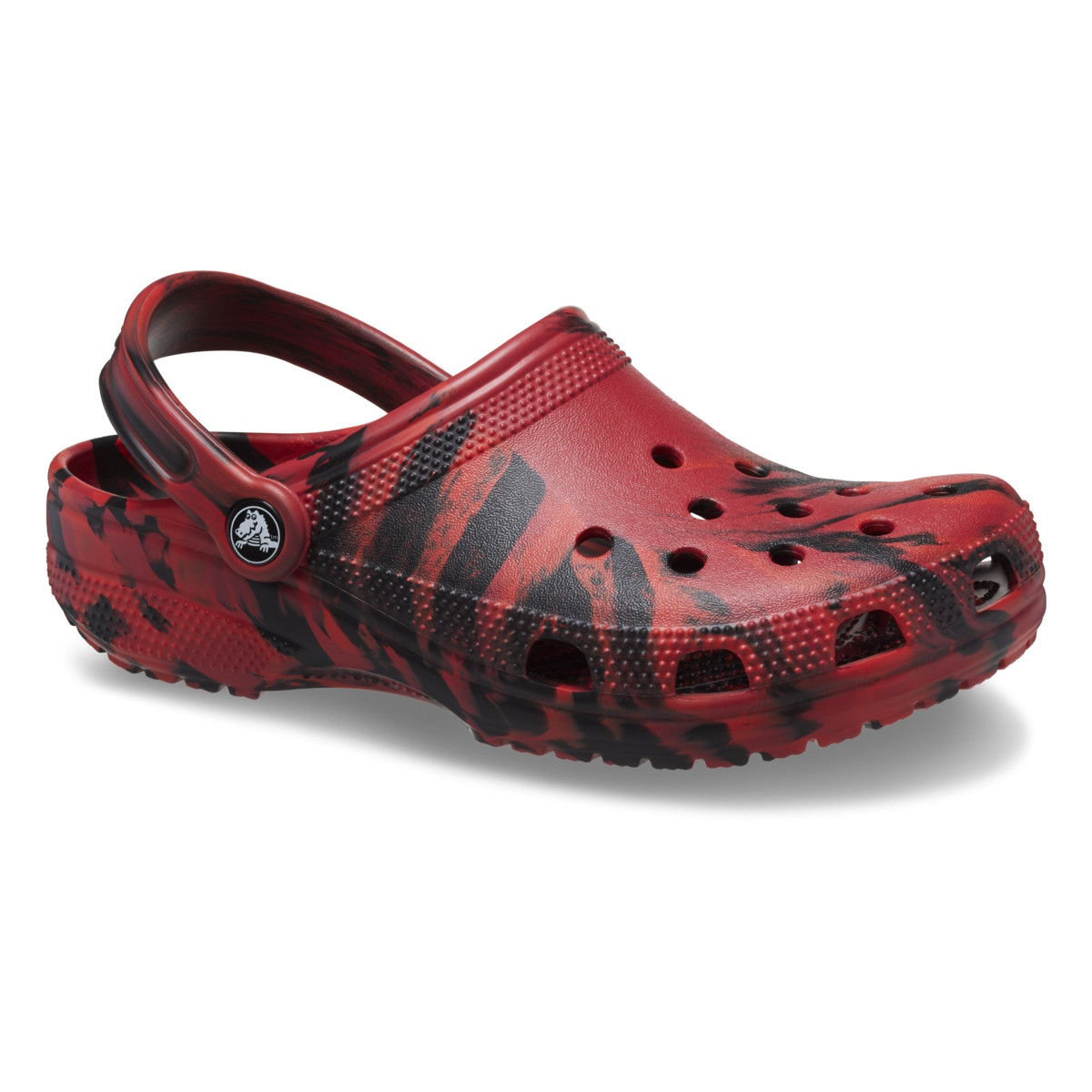 Saboți Crocs Classic Marbled Clog Rosu - Pepper/Black - 1 | YEO