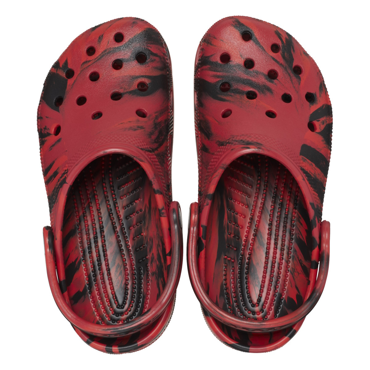 Saboți Crocs Classic Marbled Clog Rosu - Pepper/Black - 4 | YEO