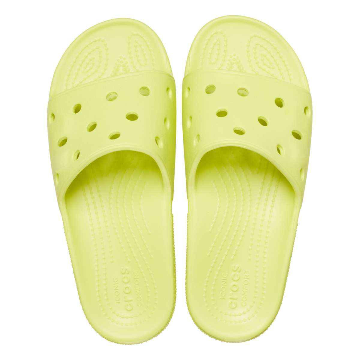 Papuci Classic Crocs Slide Iconic Crocs Comfort Galben - Citrus - 4 | YEO