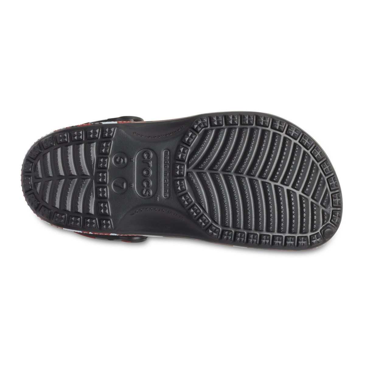 Saboti Crocs Classic Printed Camo Clog Negru - Black/Red - 6 | YEO