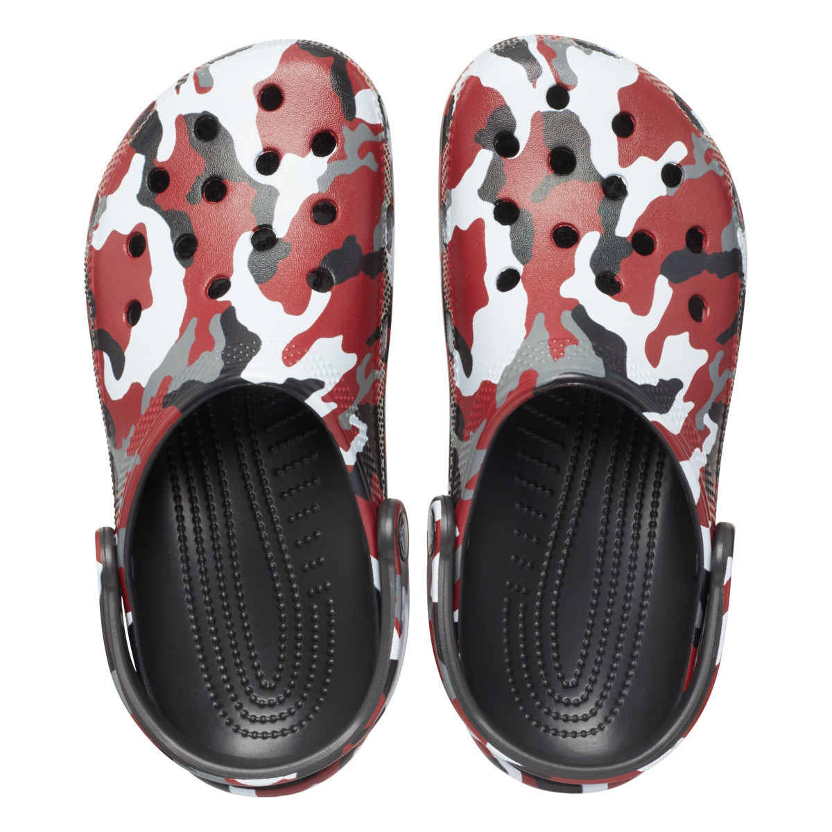 Saboti Crocs Classic Printed Camo Clog Negru - Black/Red - 4 | YEO