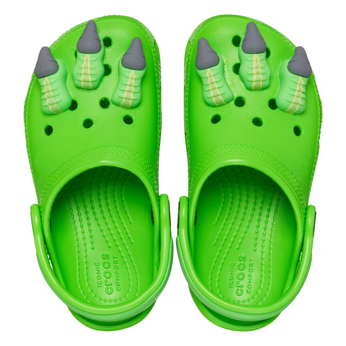 Saboti Crocs Classic Toddler I AM Dinosaur Clog Verde - Green Slime - 3 | YEO