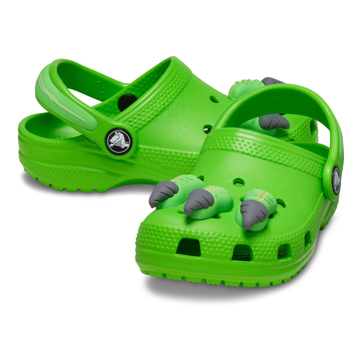 Saboti Crocs Classic Toddler I AM Dinosaur Clog Verde - Green Slime - 2 | YEO