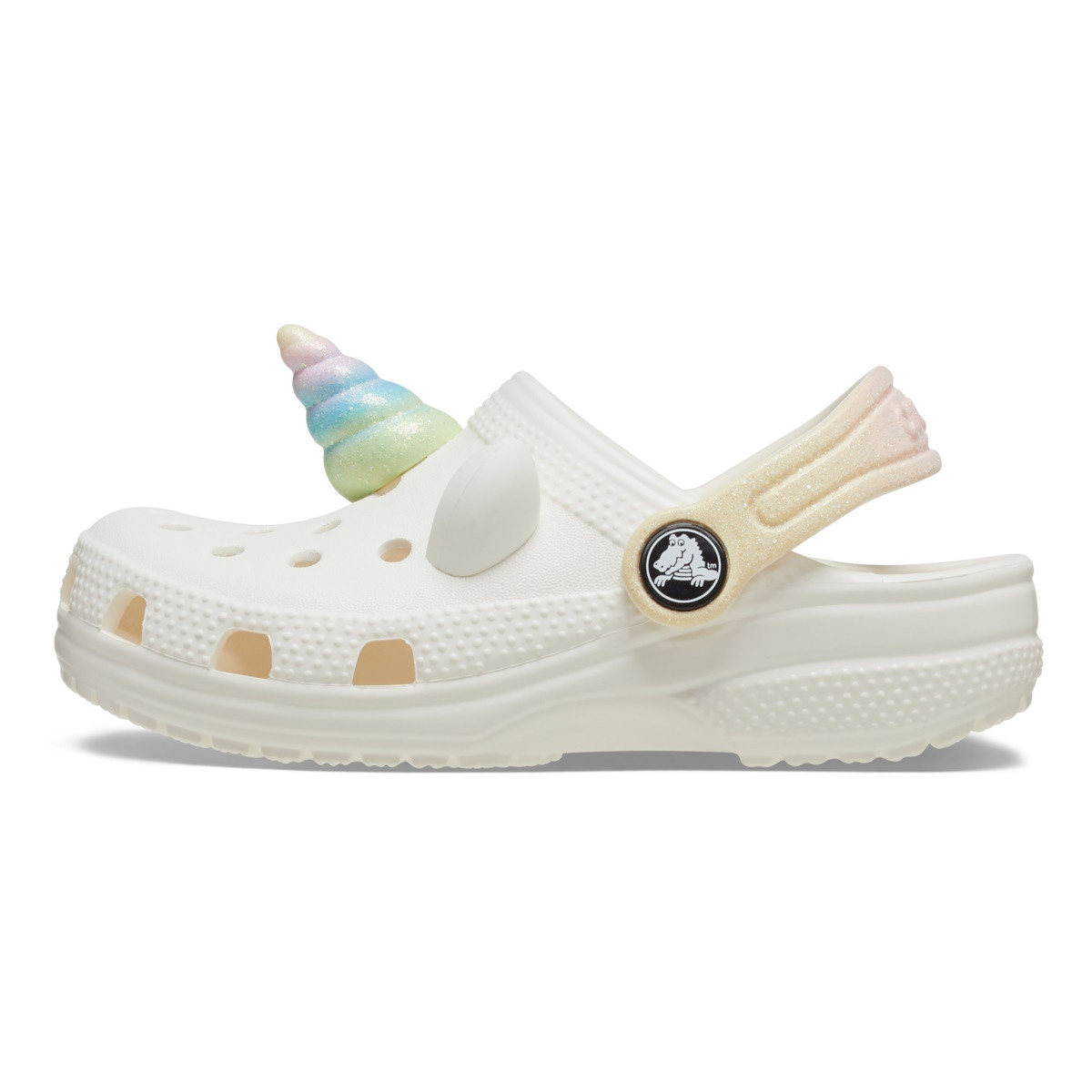 Saboti Crocs Classic Toddler I Am Rainbow Unicorn Clog Alb - Chalk - 2 | YEO