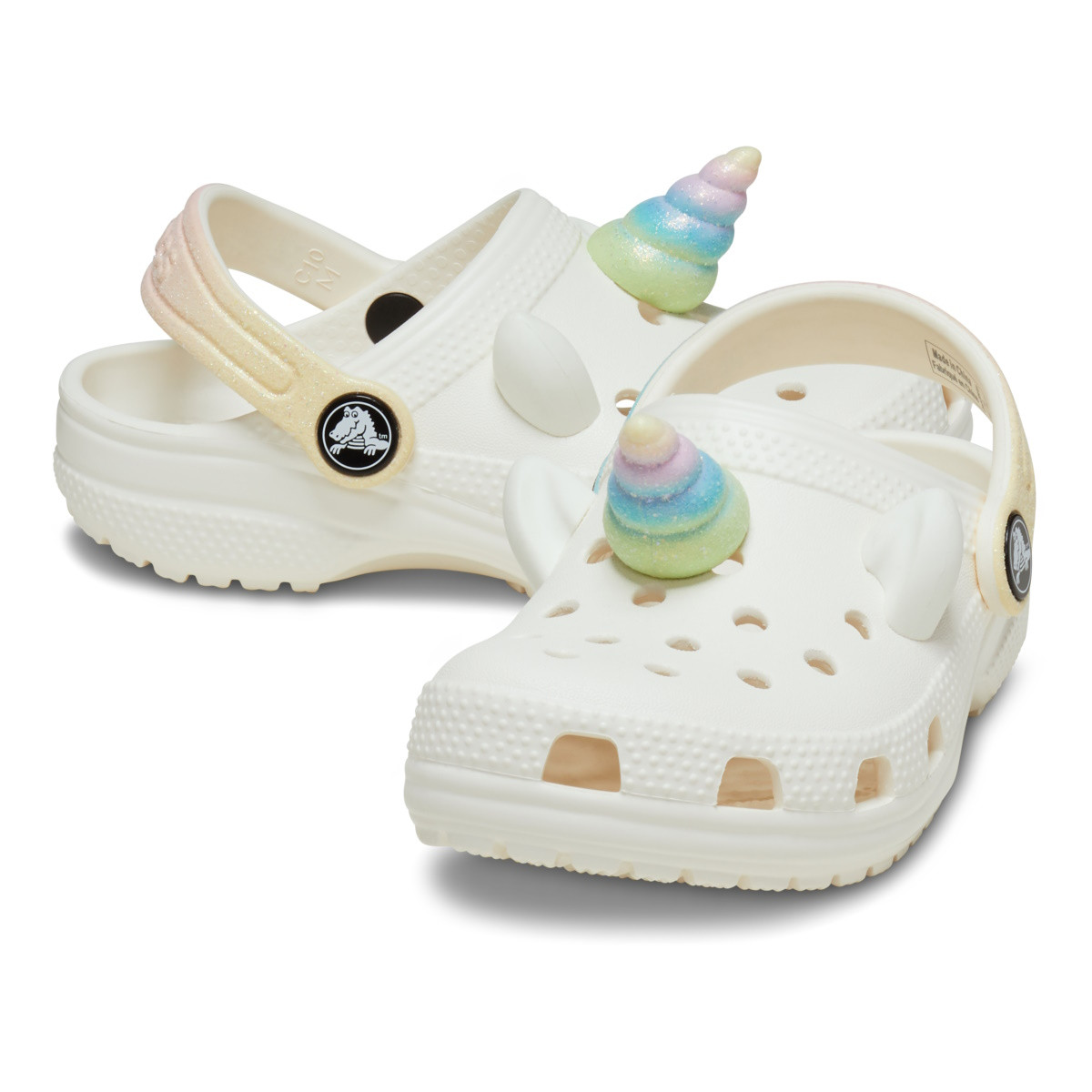 Saboti Crocs Classic Toddler I Am Rainbow Unicorn Clog Alb - Chalk - 3 | YEO