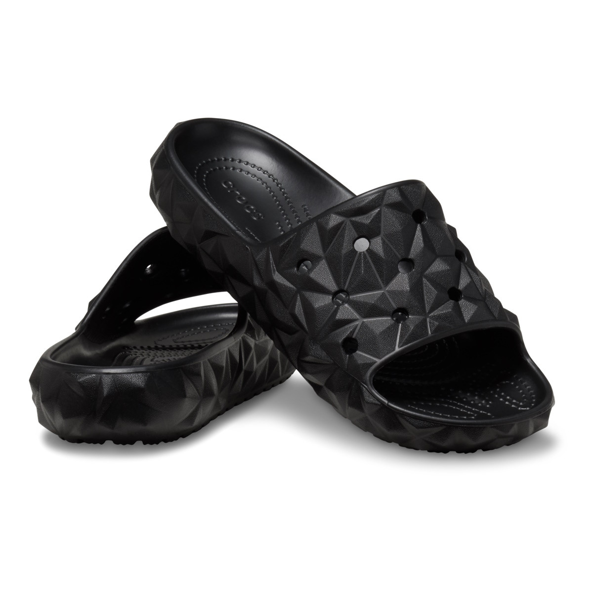 Papuci Crocs Classic Geometric Slide v2 Negru - Black - 3 | YEO