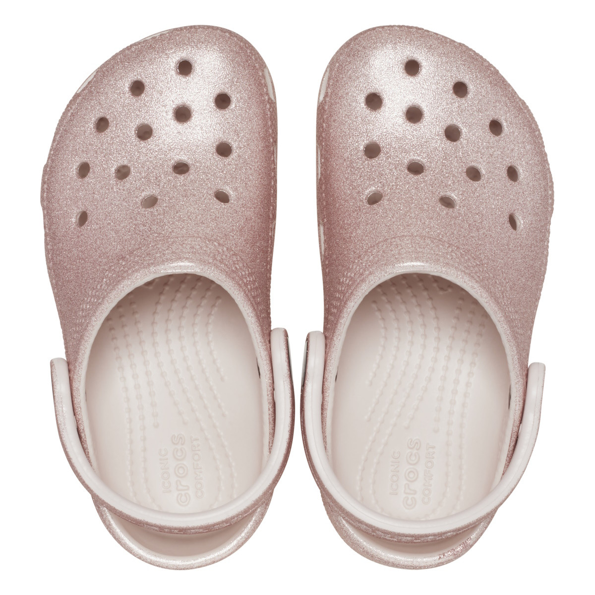 Saboti Crocs Toddler Classic Glitter Clog Roz - Quartz Glitter - 4 | YEO