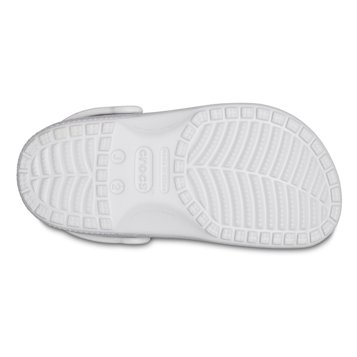 Saboti Crocs Classic Glitter Clog Kids Gri - Silver Glitter