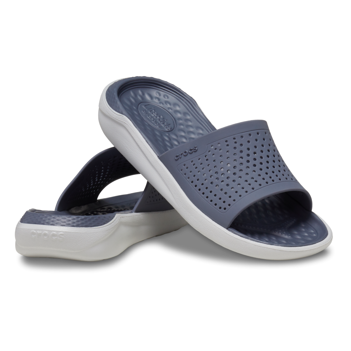 Papuci Crocs LiteRide Slide Albastru - Storm - 3 | YEO