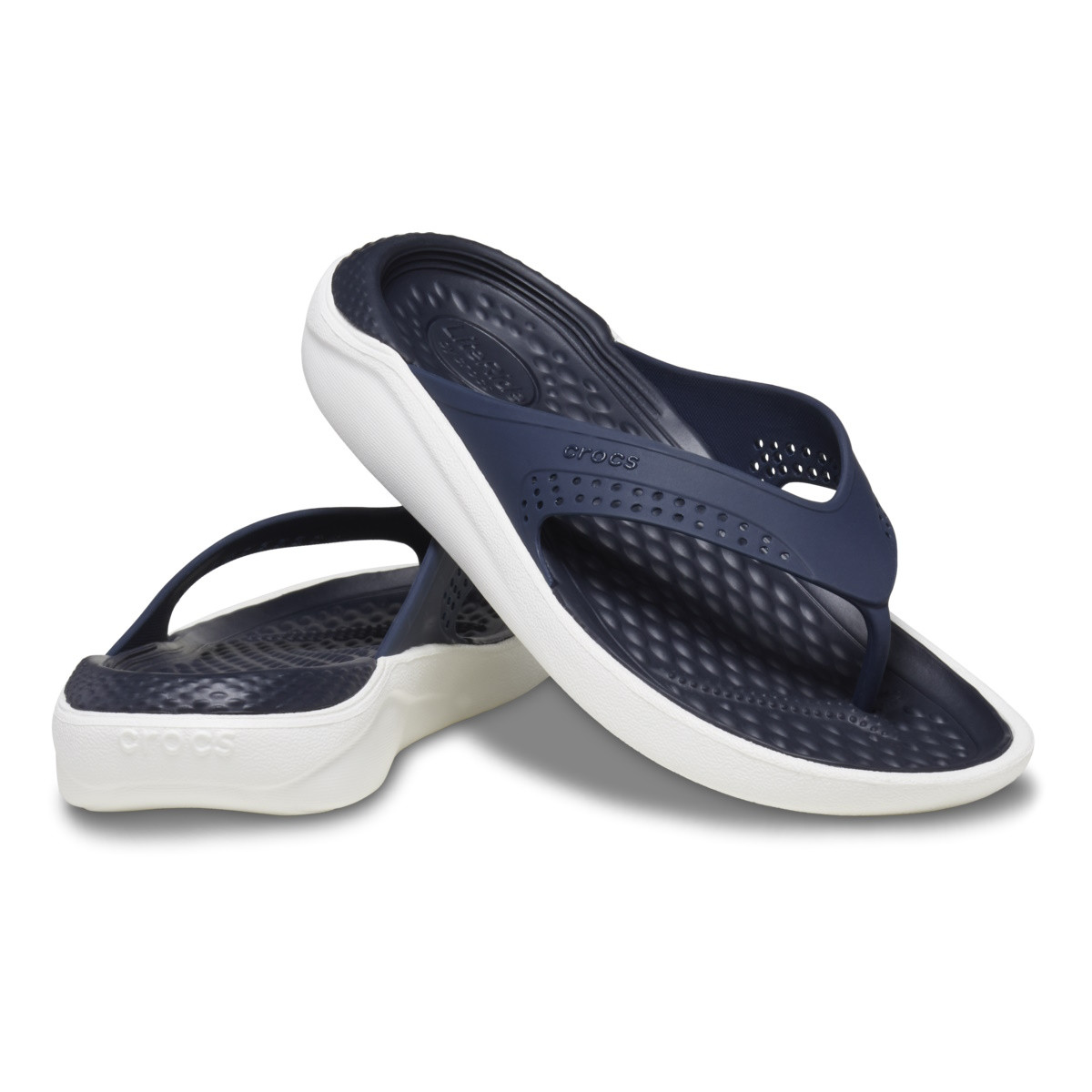 Slapi Crocs LiteRide Flip Albastru - Navy - 3 | YEO