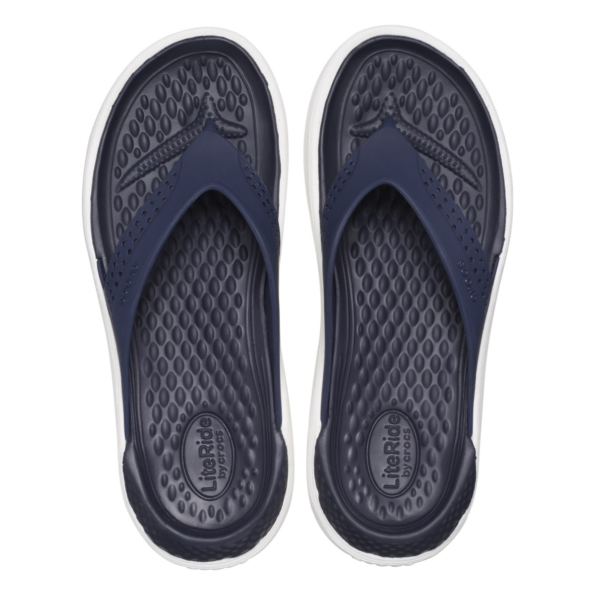 Slapi Crocs LiteRide Flip Albastru - Navy - 4 | YEO