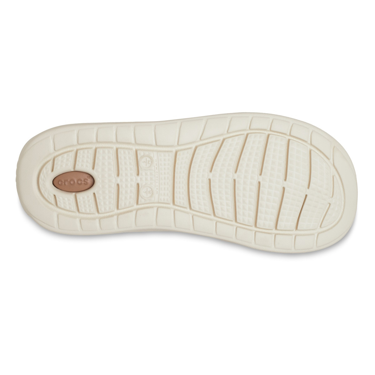 Slapi Crocs LiteRide Flip Maro - Latte/Stucco - 6 | YEO