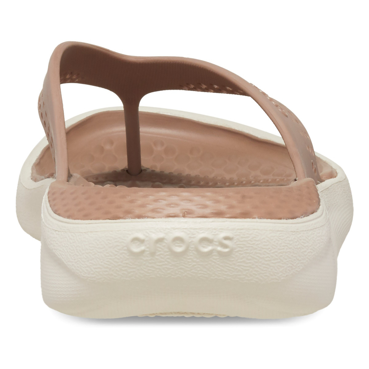 Slapi Crocs LiteRide Flip Maro - Latte/Stucco - 5 | YEO