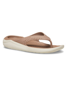 Slapi Crocs LiteRide Flip Maro - Latte/Stucco 2