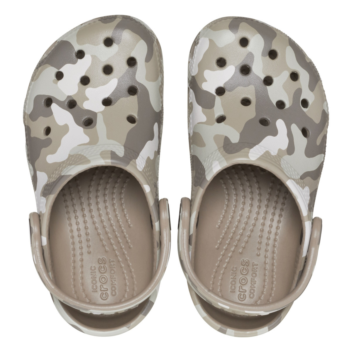 Saboti Crocs Classic Camo Clog Kids Maro - Mushroom/Multi - 4 | YEO