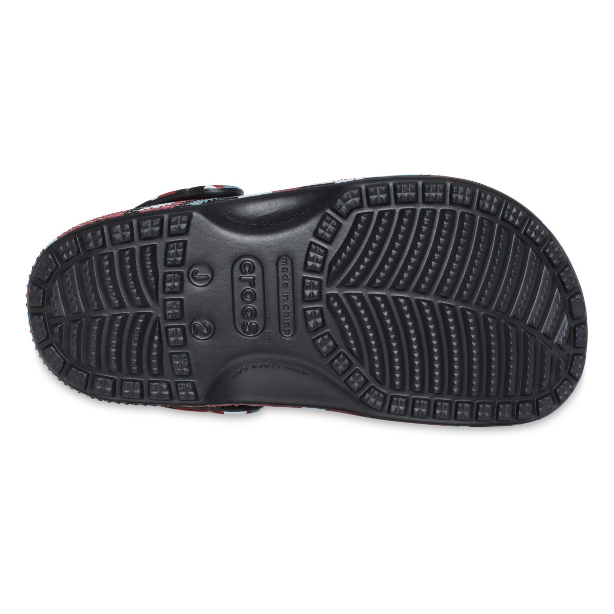 Saboti Crocs Classic Camo Clog Kids Negru - Black/Red